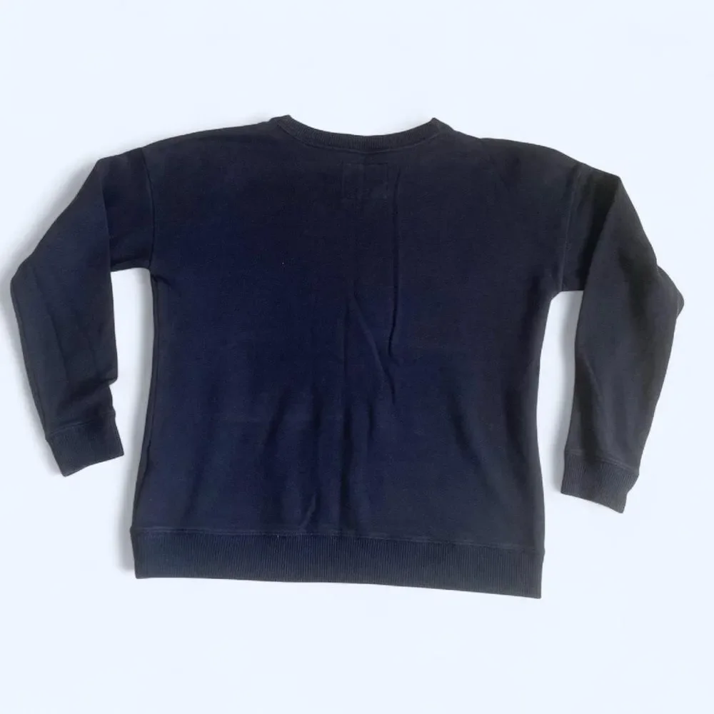 Abercrombie Kids Navy Blue Crewneck Sweatshirt Pink 1892 Logo Gorpcore Preppy XL